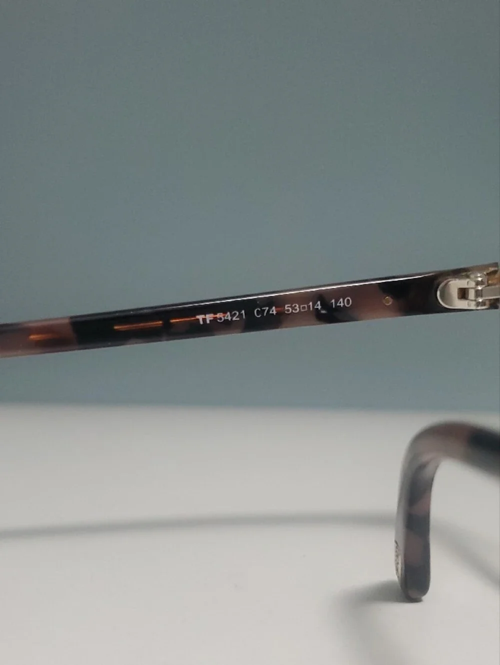Tom Ford Women's Translucent PeachTone/Tortoise Rectangle Glasses